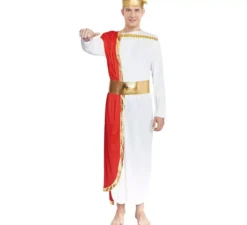 Elegante costume romano bianco per uomo