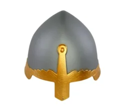 Elmo da guerriero medievale grigio