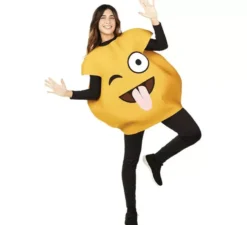 Emoticon strizzatina d'occhio costume con lingua per adulti
