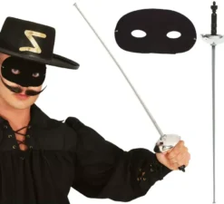 Eroe mascherato maschera argentata e foglio di alluminio 65 cm.