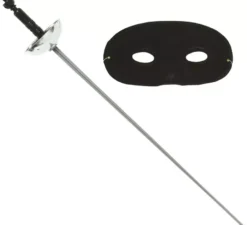 Eroe mascherato maschera argentata e foglio di alluminio 65 cm.