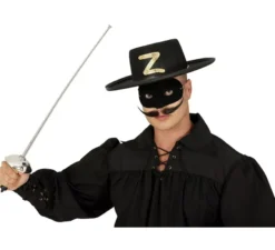 Eroe mascherato maschera argentata e foglio di alluminio 65 cm.