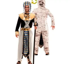 Faraone egiziano e mummia costume doppio per uomo