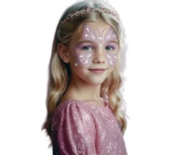 Farfalla rosa con glitter