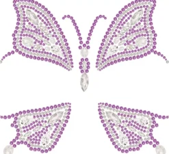 Farfalla rosa con glitter