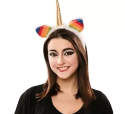 Fascia con orecchie e corno di unicorno