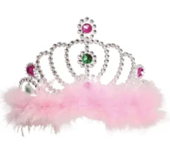 Fascia d'argento con piume