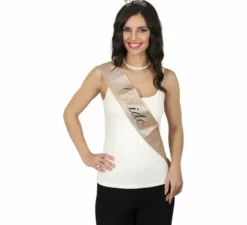 Fascia da sposa dorata per adulti