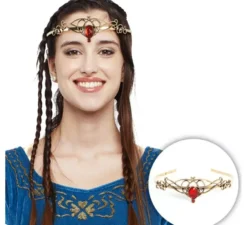 Fascia medievale per adulti in oro e rosso
