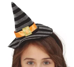 Fascia mini cappello strega Argento / Nero