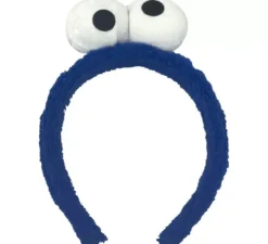 Fascia per capelli blu con piume