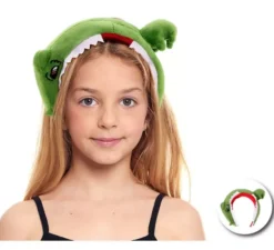 Fascia per capelli con dinosauro in peluche per bambini