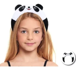 Fascia per capelli con orsetto panda ripieno per bambini