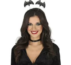 Fascia per capelli con pipistrelli con paillettes