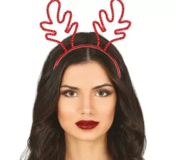 Fascia per capelli con renna con bordo in metallo