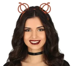 Fascia per capelli con zucche e pietre arancioni