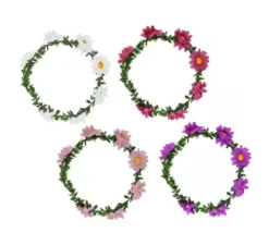 Fascia per capelli Daisy Hoop con foglie verdi colori assortiti