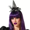 Fascia per capelli in argento con mini cappello da strega