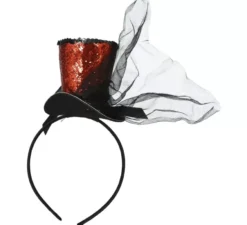 Fascia per capelli Mini cappello Cappello a cilindro rosso