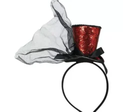 Fascia per capelli Mini cappello Cappello a cilindro rosso