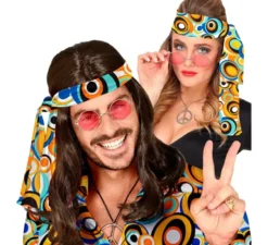 Fascia per capelli psichedelica hippie con bolle