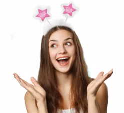 Fascia per capelli rosa per ragazze in festa
