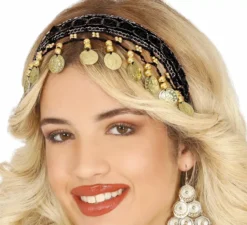 Fascia per capelli Zingara Arab Coin in vari colori per adulti