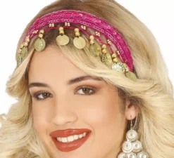 Fascia per capelli Zingara Arab Coin in vari colori per adulti