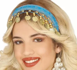 Fascia per capelli Zingara Arab Coin in vari colori per adulti