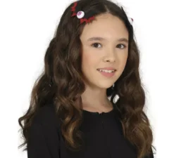 2 fermagli per capelli a forma di pipistrello con occhiello per ragazza