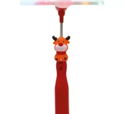 Figura di renna con bacchette a forma di ventaglio e LED da 32 cm