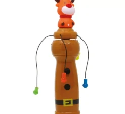 Figura di renna con bacchette rotanti e luce 22 cm