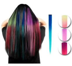 Filo sfumato rosa con clip in colori assortiti