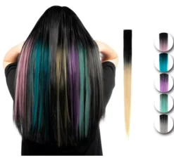 Filo sfumato scuro con clip in colori assortiti