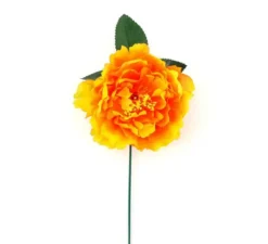Fiore con Clip Arancione e Gialla da 14 cm