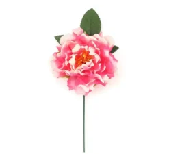 Fiore con Clip Rosa e Bianca di 14 cm