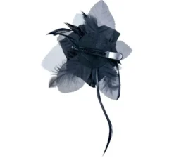Fiore nero per la clip di capelli