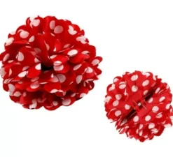Fiore Sevillana o Chulapa a pois bianchi, 13 cm con clip