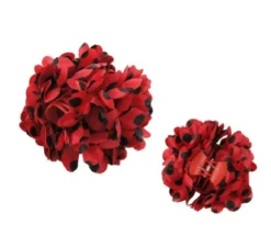 Fiore Sivigliano con Pois Neri e Clip 13 cm in diversi colori