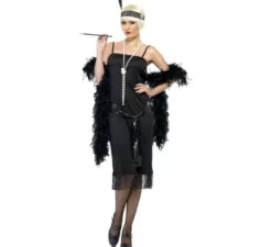 Flapper anni '20 costume ruggenti nera delle donne