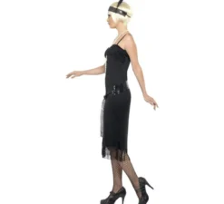 Flapper anni '20 costume ruggenti nera delle donne