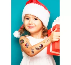 Foglio di tatuaggi natalizi