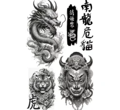 Foglio per tatuaggi asiatici 14x30 cm