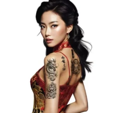 Foglio per tatuaggi asiatici 14x30 cm