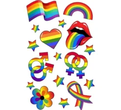 Foglio per tatuaggi LGBT 14x30 cm