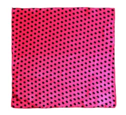 Foulard con pois neri da 50x50 cm in diversi colori