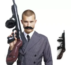Fucile gangster gonfiabile nero da 80 cm