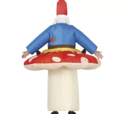 Fungo gonfiabile con costume da nano per adulti