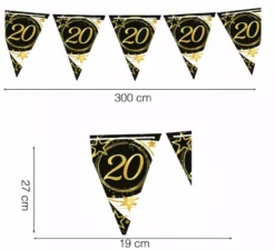 Gagliardetto 20 Anni di Carta 300 cm 19X27 cm