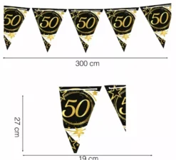 Gagliardetto 50 Anni di Carta 300 cm 19X27 cm